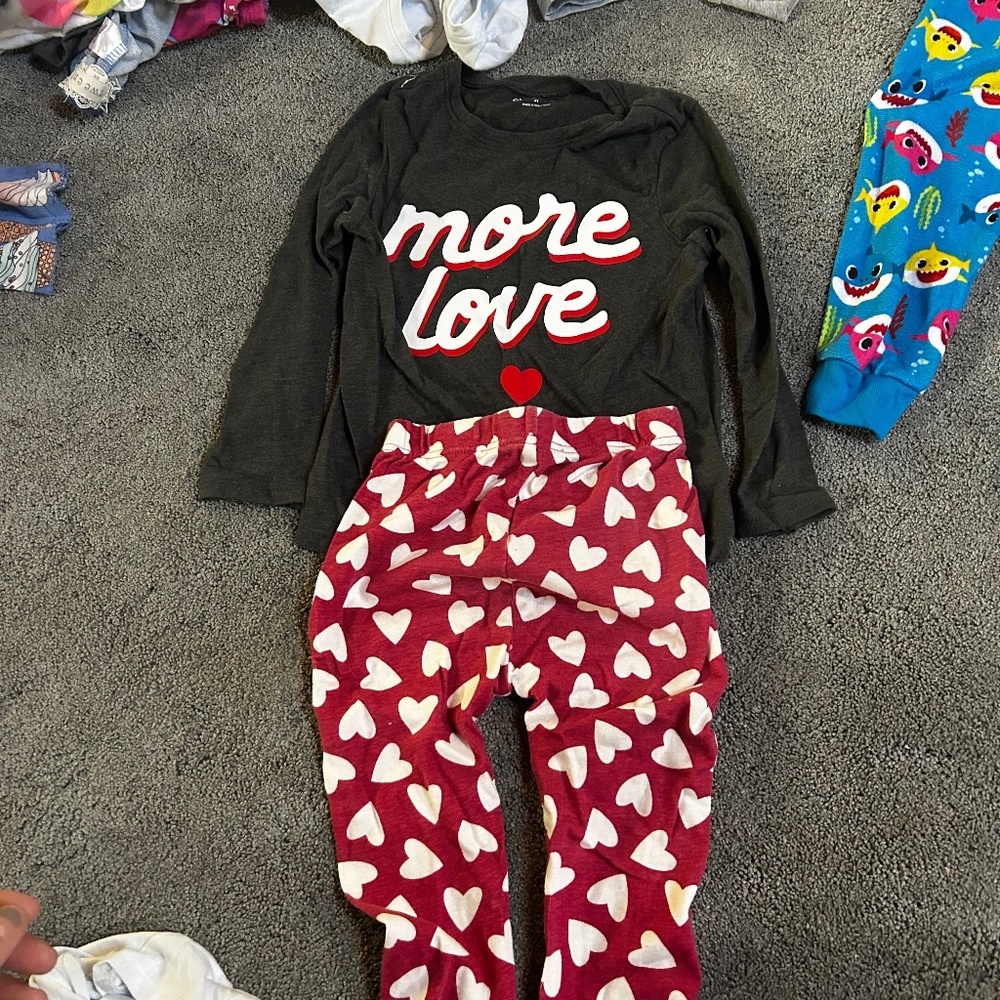 Vday kids pjs